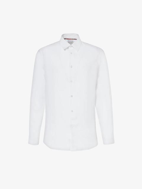 Button-fastened regular-fit linen shirt