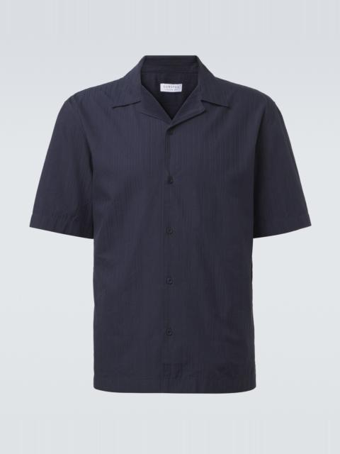 Sunspel Striped cotton shirt