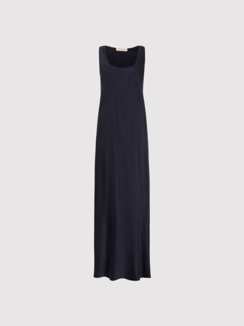 Soft Silk Bias Tank Dress - Inkwell