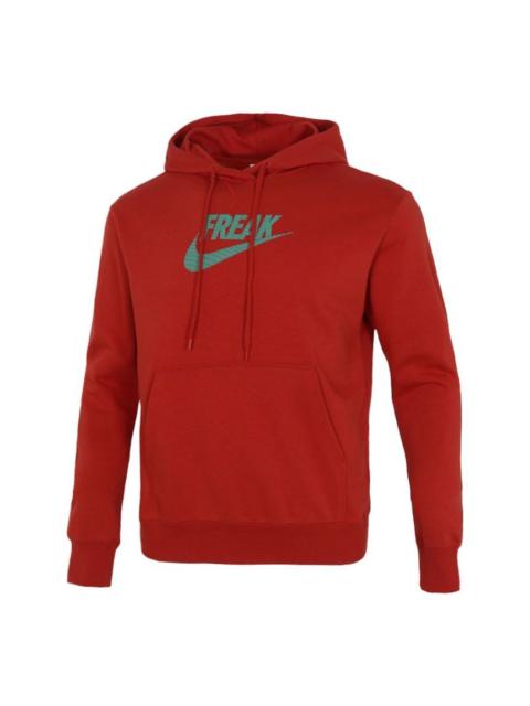 Nike Men's Nike As Ga Nk Po Freak Logo Printing Pullover Sports Pullover Red DA5692-671