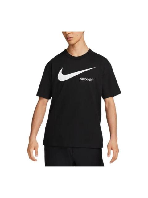 Nike Nike Alphabet Logo Printing Round Neck Pullover Short Sleeve Black DX6309-010