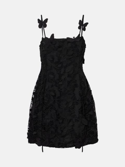 Blumarine Embroidered lace minidress