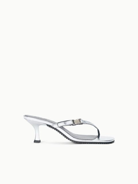 STAUD STAUD FLYNN KITTEN HEEL SILVER