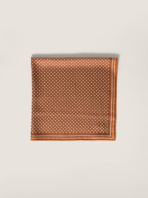 Miu Miu Printed silk scarf