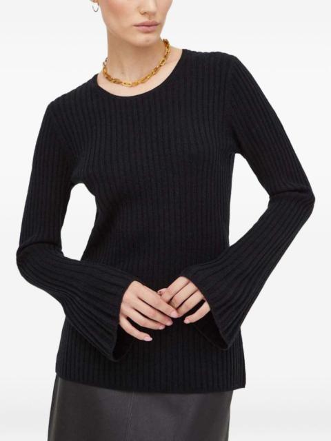 BY MALENE BIRGER bell-sleeve ribbed sweater