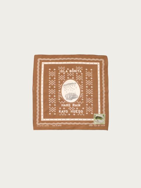 Kapital Fastcolor Selvedge Bandanna (POLKA DOTS HARD RAIN) 15x15 - Brown