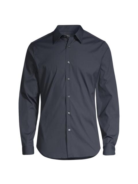 Theory Men's Sylvain Good Cotton Shirt - Eclipse
