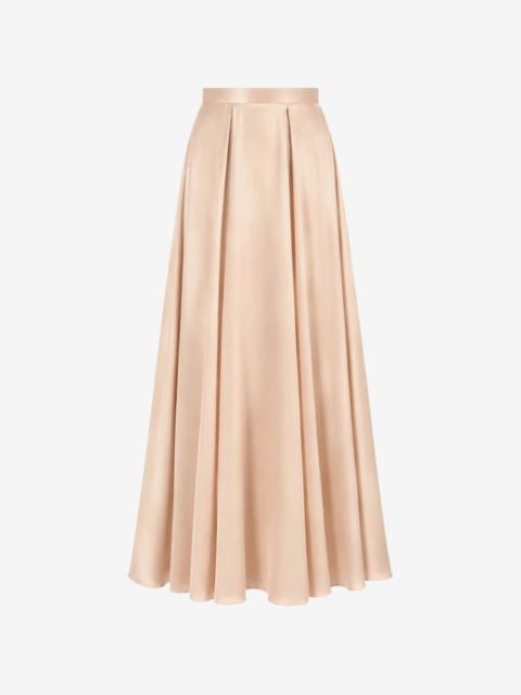 Temperley London Amerie pleated satin maxi skirt