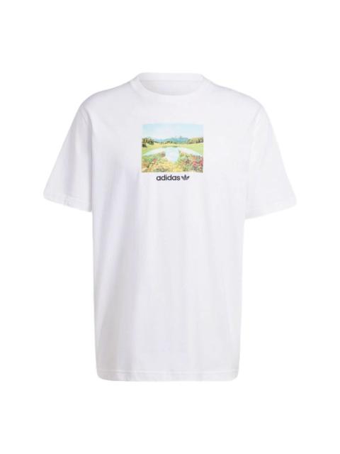 adidas Day Graphic T-shirt Asia Sizing 'White' JF2858