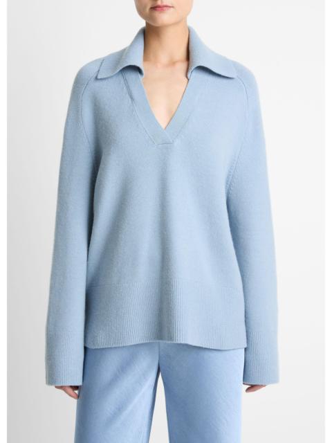 Vince Wool & Cashmere-Blend Oversized Polo Sweater