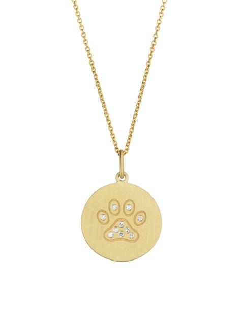 ROBERTO COIN Women's Tiny Treasures 18K Yellow Gold & 0.03 TCW Diamond Paw Pendant Necklace - Yellow Gold