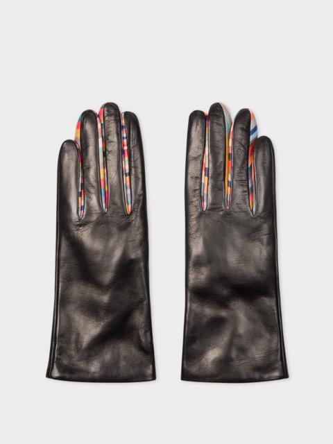 Paul Smith Leather 'Concertina Swirl' Gloves