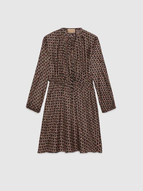 GUCCI Interlocking G chain print silk dress