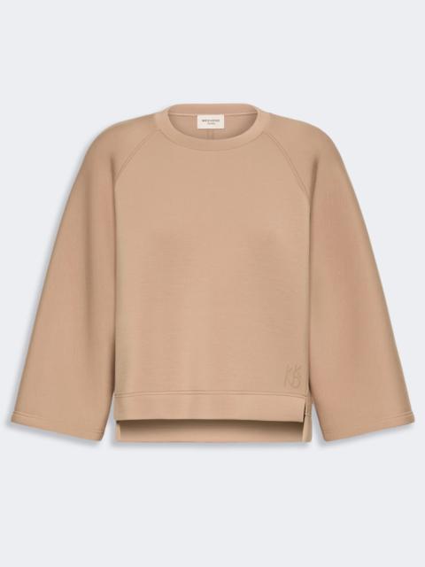 WEEKEND Max Mara VASTO Boxy sweatshirt in scuba jersey - TOBACCO