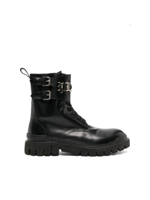 PHILIPP PLEIN Gothic Plein leather ankle boots