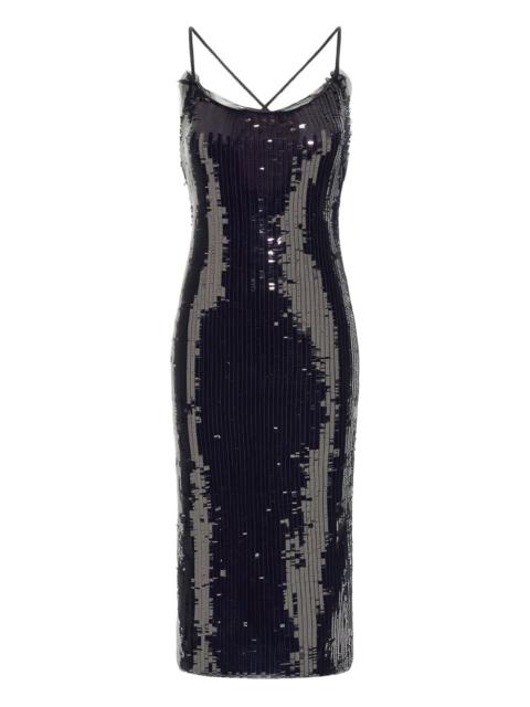 Roberto Cavalli sequin-embellished cross-back dress