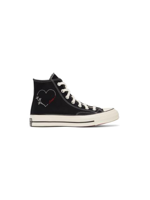 Converse Black 'Made With Love' Chuck 70 Hi Sneakers
