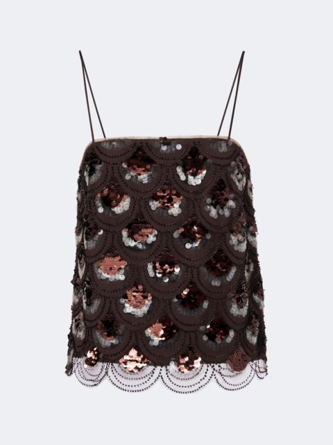 ROTATE Beaded sequined top