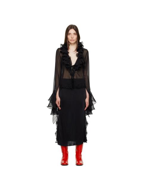 VAILLANT Black FrouFrou Blouse