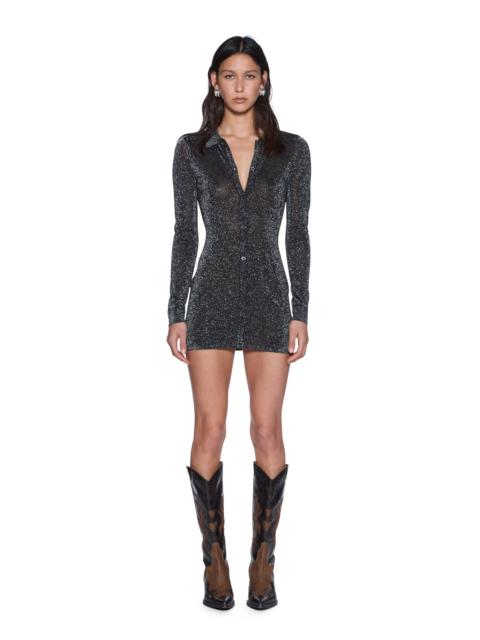 Ksubi DEVIN LS SHIRTDRESS SILVER