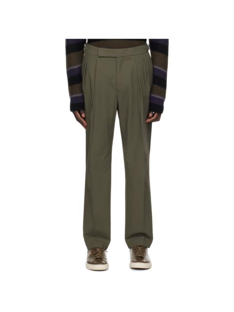 Paul Smith Green Pleated Trousers