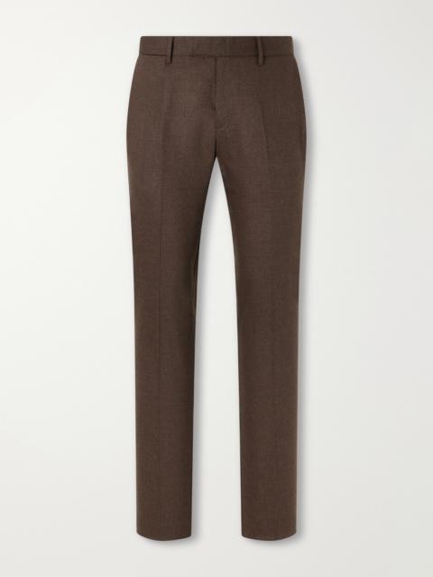 Sunspel Straight-Leg Stretch Wool-Blend Flannel Trousers