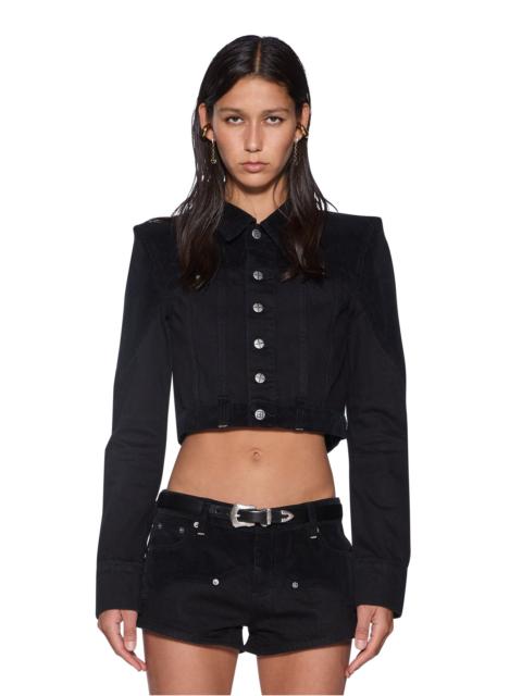 Ksubi SLIM TRUCKER JACKET SALOON BLACK