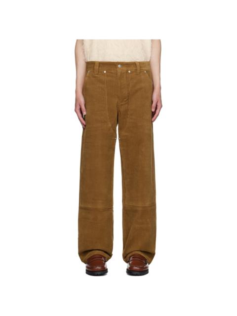 AFTER PRAY Brown Patch Trousers