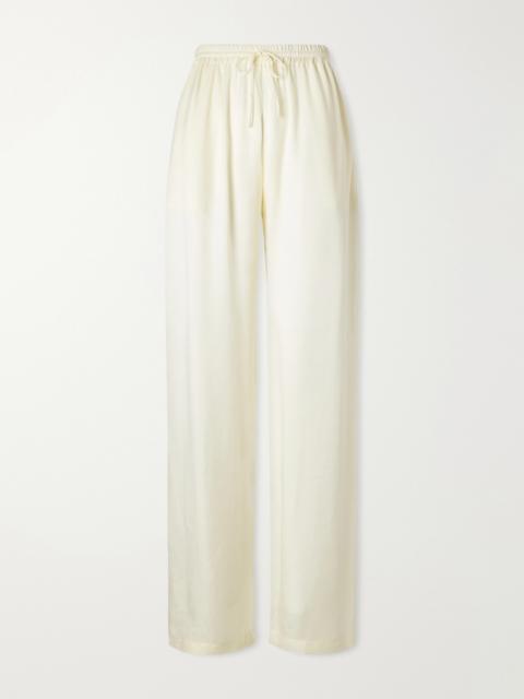 SHARON WAUCHOB Tuileries Satin Straight-leg Pants