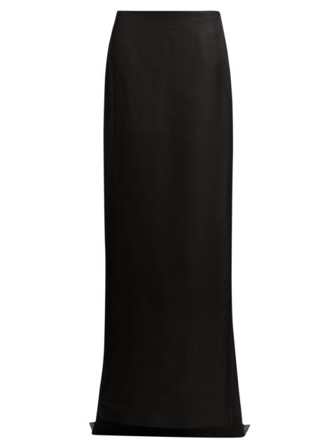 BRANDON MAXWELL Women's The Monroe High-Low Satin Maxi Skirt - Black