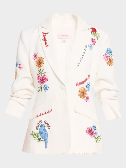 Cinq à Sept Cheyenne Embroidered Vine Blazer