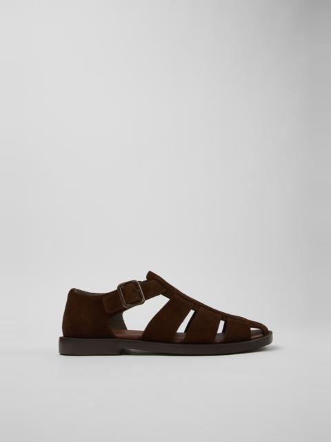 CAMPERLAB Brown Suede Sandals for Men.