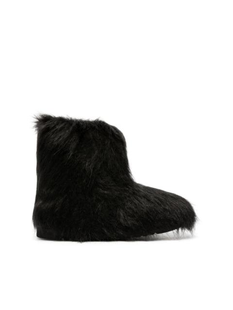 faux-fur ankle boots