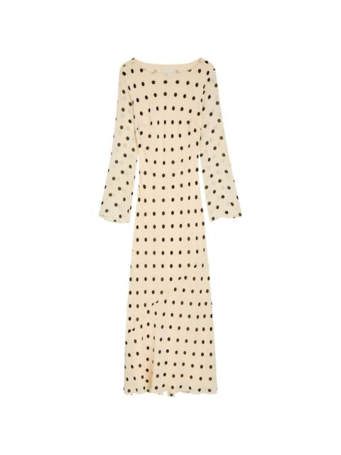 Reformation Esra polka-dot midi dress