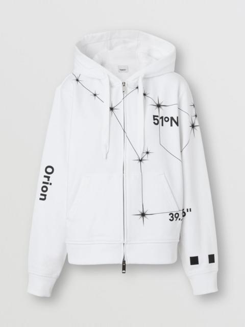 Burberry Constellations Print Cotton Hooded Top