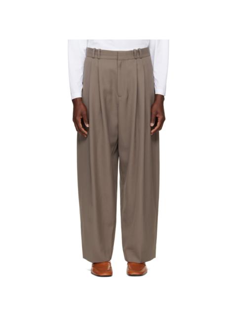 Studio Nicholson Taupe Line Tailored Trousers