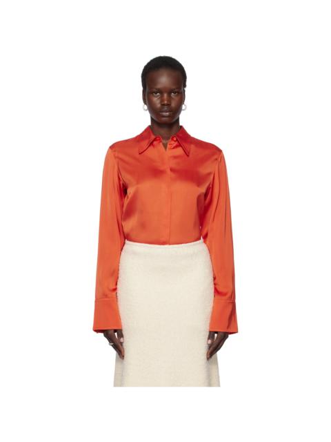 Jil Sander Red Sateen Shirt