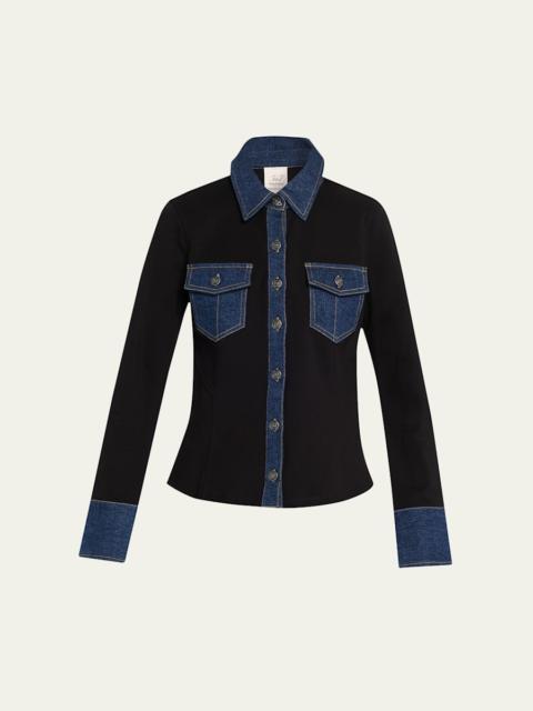 Cinq à Sept Aliza Denim Button-Front Shirt