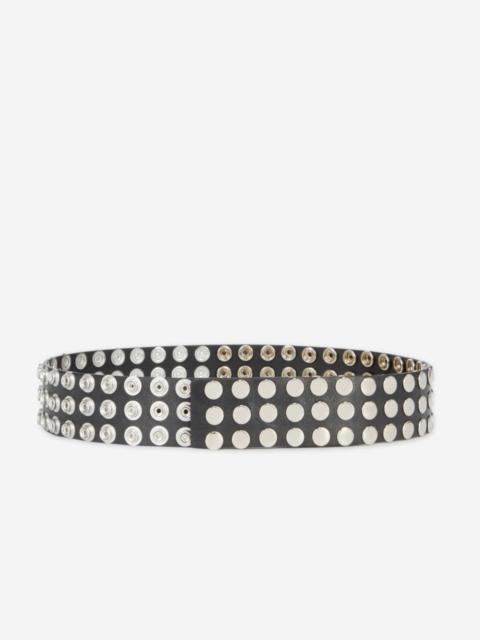 The Kooples WIDE BLACK LEATHER BELT