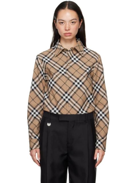 Burberry Beige Check Shirt