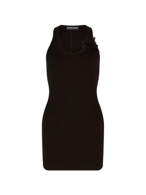 David Koma flower detail mini dress