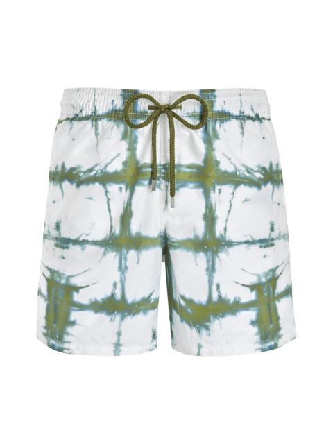 Vilebrequin Men Swim Trunks Tie-Dye in Emeraude