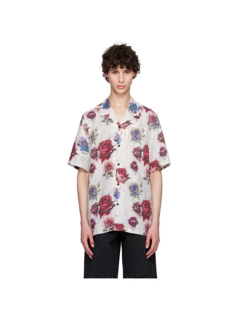 Gray & Red Graff Rose Resort Shirt