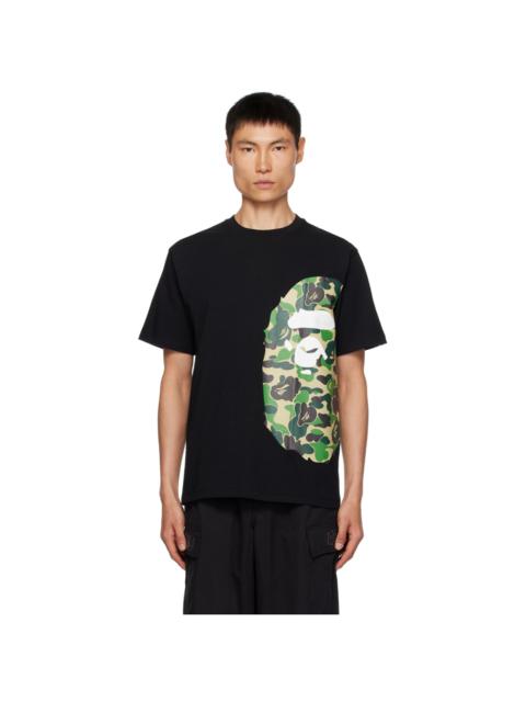A BATHING APE® Black ABC Camo Side Big Ape Head T-Shirt