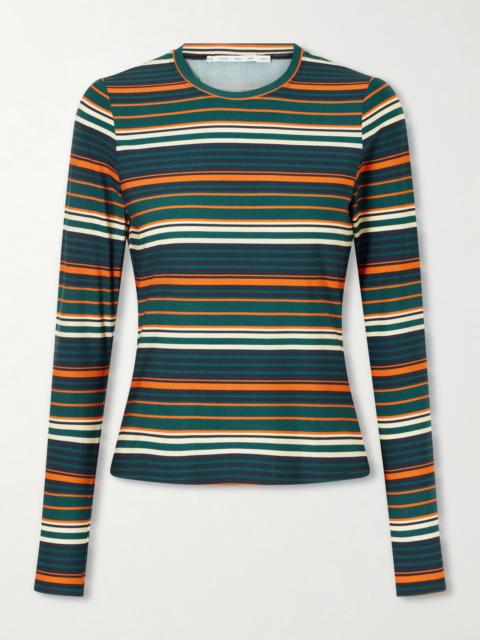 Proenza Schouler Mae Striped Stretch-jersey T-shirt