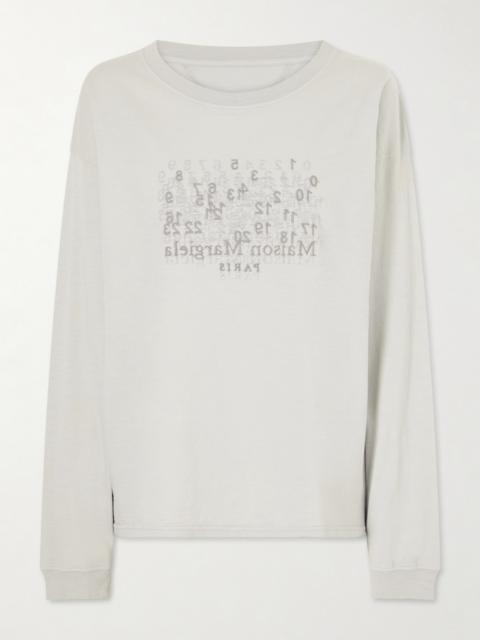 Maison Margiela Logo-embroidered Cotton T-shirt