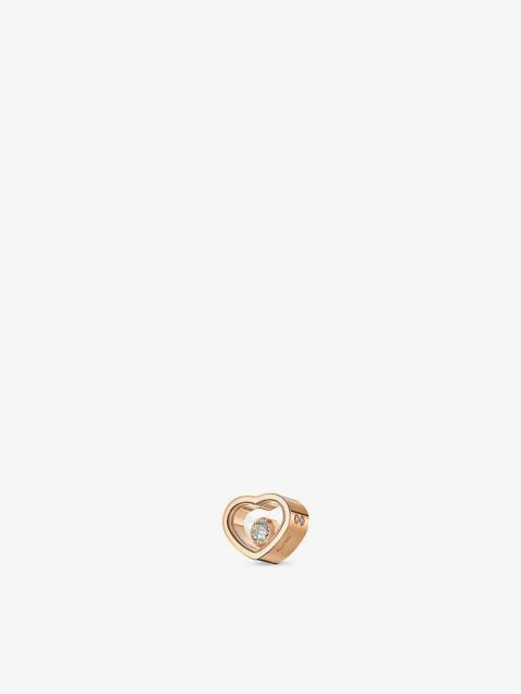 My Happy Hearts 18ct rose-gold and 0.05ct brilliant-cut diamond single stud earring