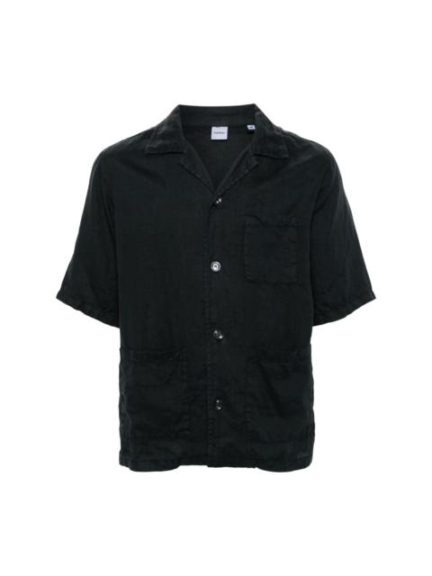 camp-collar linen shirt