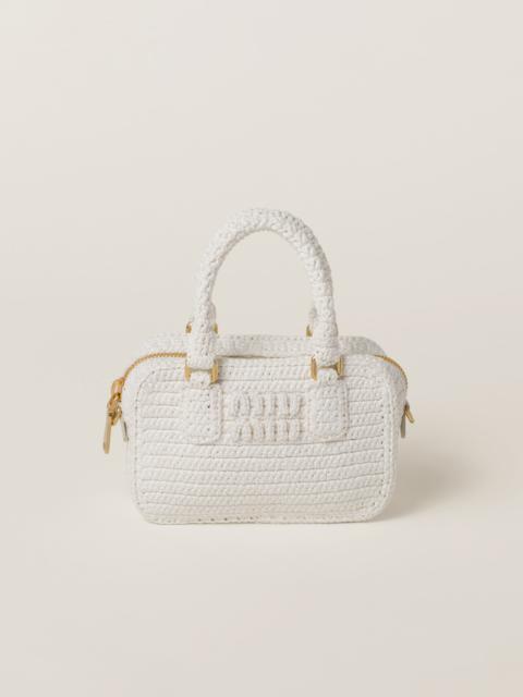 Crochet top-handle bag