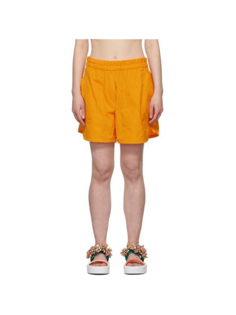 Dries Van Noten Orange Pool Shorts